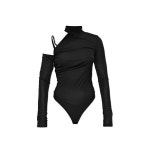 베르사체 우먼 진 꾸뛰르 Bodies 위드 a 스탠드 업 칼라 - 79HAM208 J0245-899 146255869