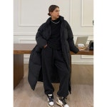 그루밍 grooming 여성 솔리드 롱 보온 패딩 코트 외투 자켓 S