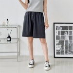 옷자락 옷자락 여자 썸머 찰랑핏 무지컬러 밴딩 와이드 5부 팬츠