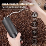 수동 커피 그라인더 용량 25그램 6축 CNC 스테인리스 스틸 버 가정 사무실 캠핑 하이킹용 휴대용 핸드 버 그라인더