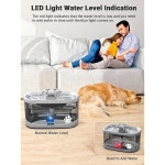 Kasty 2 5Gal 9 5L 반려견 분수 초대형 반려동물 3가지 유동 모드 고양이 대형 필터 여과 스마트 LED 펌프 안전 터치 BPA 프리 반려동물을... 