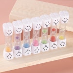 어린이 3분 모래 시계 양치 습관 교육 타이머 모래멍 무지개 치아모양