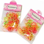 펫 형광고무줄 20개입 1판 악세서리 포인트 사진촬영