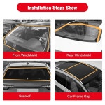 16 4피트 T자형 선루프 씰링 스트립 윈드실드 고무 씰 자동차 풍향 제거 트림 성형 테일게이트 접착 스트립