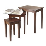 거실용 윈섬 레갈리아 네스팅 액센트 테이블 호두 3종 세트 3-pc Nesting Table