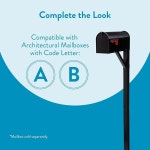 건축 우편함 드라이브인 포스트 키트 아연 도금 강철 포스트 호환 코드 A B SDPK00AM