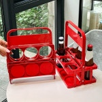 캠핑컵 캐리어 다용도 음료트레이 6구 보관함 01 그린