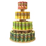 마트 중앙매대 판매대 4단 원형진열대