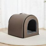 해피유통 반려동물 하우스 방수 내구성 강한 텐트형 강아지 집 통풍 양모 패브릭 따뜻하고 애견 하우스 3번 BJJ001