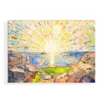 더아트컴퍼니 뭉크 태양 그림 일출 명화 액자 거실 대형 인테리어 캔버스 더아트컴퍼니 03 강렬한태양 4 60 6x45 캔버스 12호