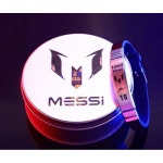 스카이사 리오넬 메시 시그니처 손목밴드 축구 팔찌 방수 스포츠 고무 손목밴드 기념 컬렉션 선물 상자