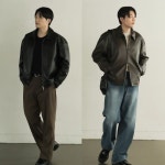 빌리먼트 클래식 레더 자켓-2color