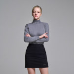 피턴진 다운블로우 여성 스포츠 골프웨어 하이넥 폴라 티셔츠 DBC 6509W