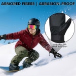 남성용 안다케 겨울 스키 장갑 방수 단열 스노우 따뜻한 방한 스키 스노보드 스포츠용 전문 스노보드 장갑 X-Small