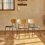 가구앤하우스 가구앤하우스 조이 원목 등받이 PU 인테리어 카페 홈카페 식당 테이블 식탁 의자
