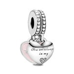 판도라 판도라 엄마와 딸 하트 펜던트 겸 댕글 참 792072EN40