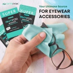 옵티팩 안경용 안개 방지 극세사 클리닝 천 안경 렌즈 쌍안경 얼굴 보호대 스키 마스크 또는 수영 고글용 개별 포장 렌즈 3개 50 Count Pack... 