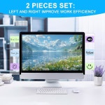 2PCS 컴퓨터 모니터 메모 보드 투명 측면 보드 스티커 홀더 사무용 책상 액세서리