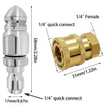 하수구 제터 노즐 미니 호스용 빠른 배수 제트 연결 키트 배수구 청소 1PC 5000PSI