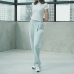 와르 와르 여성용 와이드 밴딩 마 데님 팬츠 S 26 연청