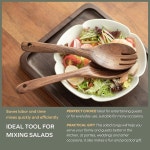 무소 우드 아카시아 샐러드 서버 10 2개 세트 아카시아 서버 10 inches