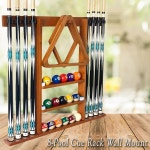 개코 당구 월 마운트 풀 큐 홀드 8개 100 단단한 오크로 만든 당구대