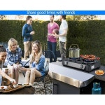 호리나르 프로판 스토브 2 버너 자동 점화 26000 BTU 강화 유리 LPG와 CSA 호스 야외 요리 비상 시 Glass