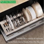 LICRUGU 냄비 프라이팬 정리함 캐비닛 아래 10 조절 가능한 칸막이 확장 뚜껑 홀더 주방 수납 조리기구 도마 뚜껑 접시 흰색 수납장 내부 선반