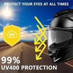 TAOHOM GT Air 2 헬멧 바이저 교체 Air 2 네오텍 TC-5 와 호환되는 오토바이 쉴드 Deep Smoke CNS-1