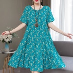 천하오 여름 빅 사이즈 박시 원피스 J1041