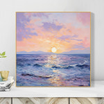 DIY 유화 세트 해돋이 풍경화 거실 인테리어 장식 벽화 30 내외프레이포함 1개 A1228