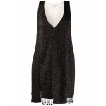 GANNI 쿠팡공식인증 가니 비즈 스텝 헴 시프트 드레스 블랙계열 EU 36 KR 55