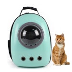 마이코미 반려동물 여행용 캐리어 캣독 돔 스페이스 캡슐 버블 백팩 하이킹 휴대용 방수 통기성 배낭 그린 1