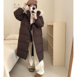 패딩녀 겨울 미디엄 롱기장 고급스러움 멋짐 올해 허리 조임 패딩 J0023