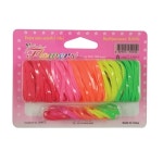 장스팬시 우레탄 칼라밴드 형광 고무줄 유아동 머리끈 미니 머리 어린이 유아용 고탄력 유아 헤어 무매듭