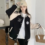 유니크 여성 아구 점퍼 여자 박시핏 블루종 야구잠바