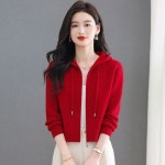 EAMT 여성 가을 겨울 스웨터 카디건 캐주얼 숏 톱 슬림핏 니트 봄 YJ3