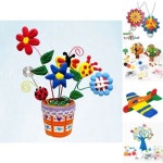 클레이 꽃화분 메모꽂이 만들기 칼라 점토 대용량 컬러 미니 교구 키즈 아트 놀이 꾸밈 클래이 점토놀이