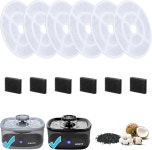 코코넛 껍질 활성탄과 PP 면으로 만든 4겹 여과 시스템으로 2 5Gal 9 5L 개 물분수 FS68 를 대체하는 SIBays 6팩 7 대형 고양이 물분수... 