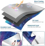 침실용 100 암막 커튼 휴대용 DIY 창문 블라인드 드릴 창 그늘막 여행용 스티커 탭이 기숙사 방 미디어 룸 118 x 57 W x 118 L Pack of