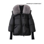 미니멈 더플 퍼카라 집업 패딩 점퍼 EA4JJ023D