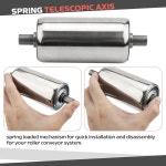 스테인리스 스틸 컨베이어 롤러 2팩 직경 2 길이 4 중력 전달 교체 2개