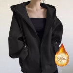 YLEMI 여성용 후드 집업 기모 F9562