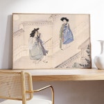 36 신윤복 - 월하밀회 민화 한국화 풍속화 신윤복 김홍도 정선 신명연 신사임당 캔버스 포스터 인테리어 A1 포스터 594 x