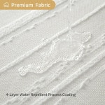 라메로스 샤워 커튼 보호 텍스처 코튼 블렌드 와플 위브 스트라이프 패브릭 욕실 호텔 세탁 72 x 72 W x L Pack of 1