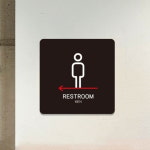 계곡 워터파크 좌측 남자 화장실 큰 부착 표지판