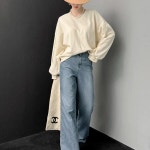 옷자락 여자 핀턱 퍼프 오버핏 가오리 가을 맨투맨