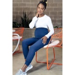 메드 꾸뛰르 임산부 조거 팬츠 스크럽 하의 포켓 4개 니트 허리 패널 울트라 소프트 360 스트레치 - X-Small Petite MC8729