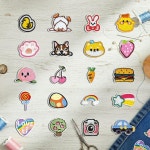 패브릭 전용 열부착 디자인 미니 와펜 패치 20개 세트