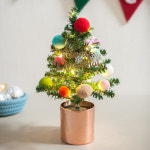 아트박스 플라워트리 크리스마스 미니트리 화분 LED 퐁퐁트리set 장식